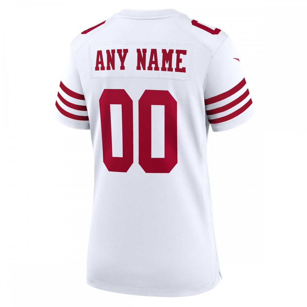 San Francisco 49ers Nike Women's Game Custom Jersey - White-GridironStore